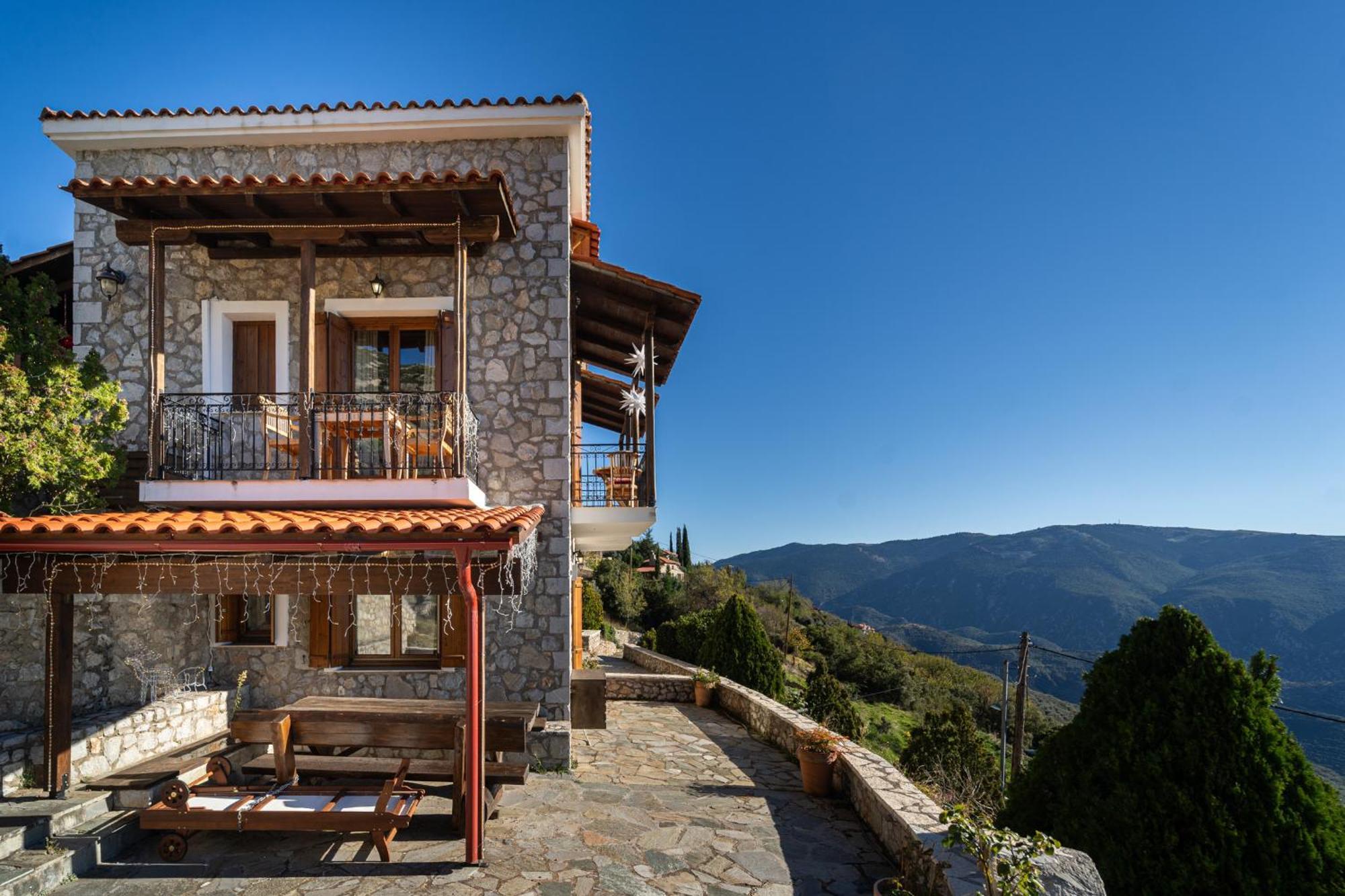 Rock Dandy Deluxe Chalet In Arachova - Delphi, Sauna, Prv Parking, Amazing View Екстер'єр фото
